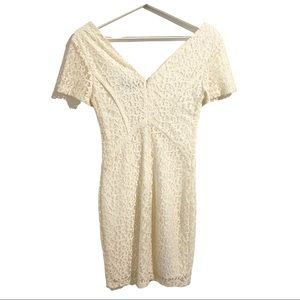 DYNAMITE Lace V-Neck Bodicon Dress